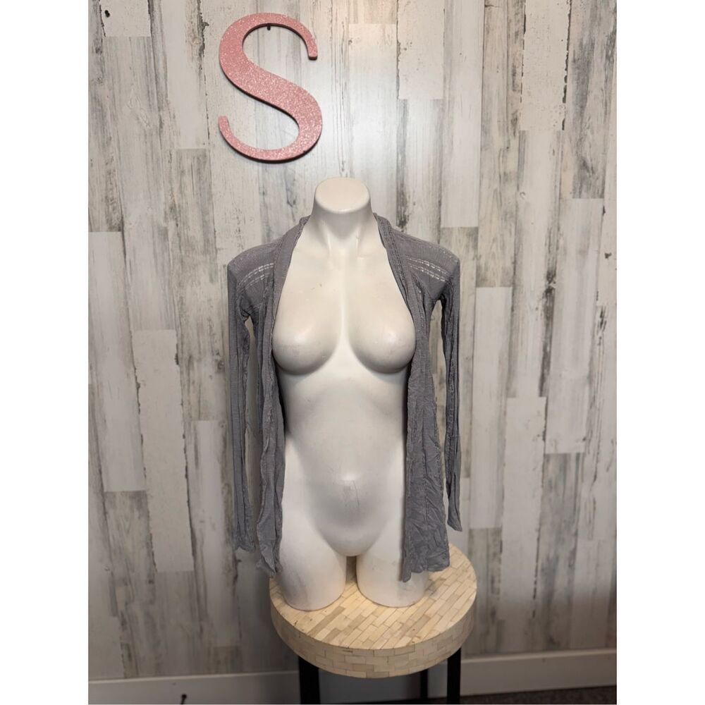 Candie’s gray cardigan sweater size small